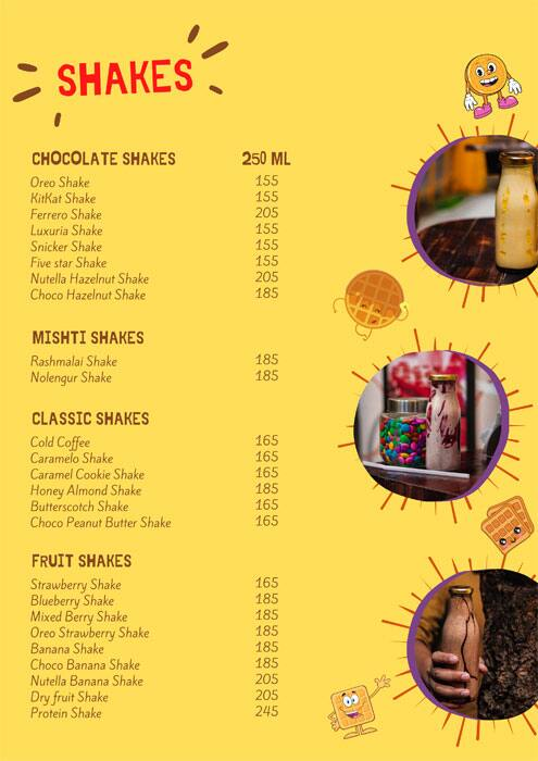 Krazzy For Waffle menu 