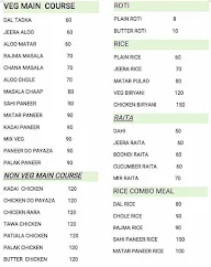 Shrishti Di Rasoi menu 1