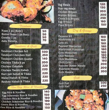 Chola  Nadu menu 