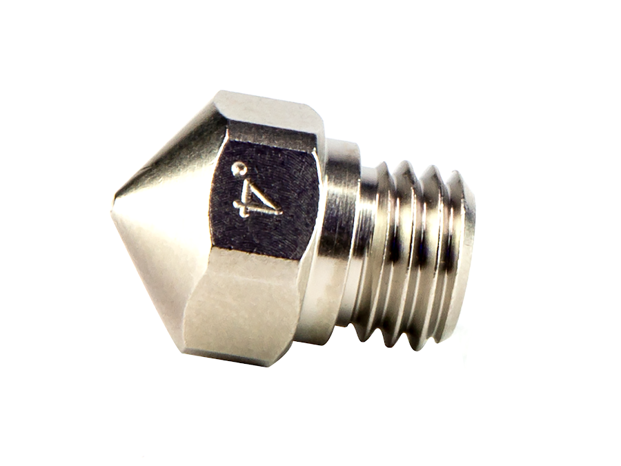 Micro Swiss Plated Brass Wear Resistant MK10 Nozzle for FlashForge - 1.75mm x 0.40mm