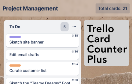Trello Card Counter chrome extension