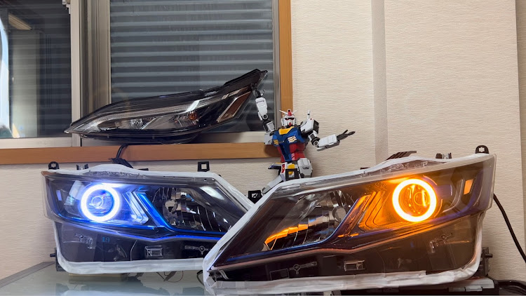 セレナのTiara Factory・オトナブルー・ヘッドライトカスタム・作業は自己責任でに関するカスタム事例の投稿画像4枚目