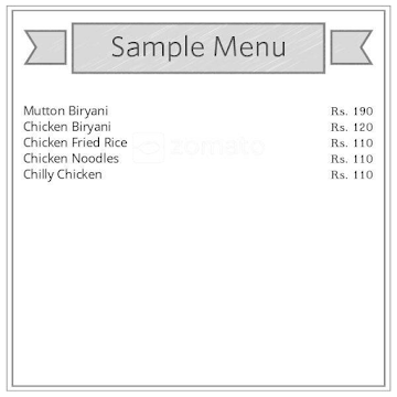 Hotel Rubhi menu 