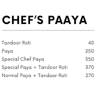 Chef’s Paya menu 1