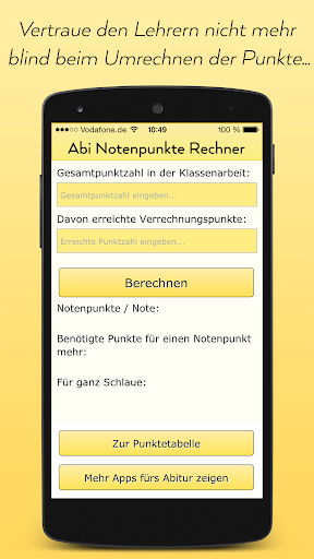 Abitur Notenpunkte Rechner