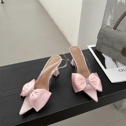 Title 15, Womens Pointed Toe Rhinestone Bowknot Stiletto...