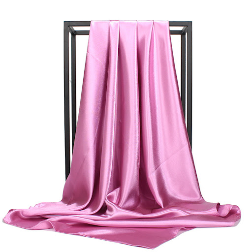 Title 14, 90cm Satin Monochrome Big Square Scarf