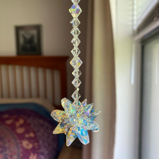 Title 5, Crystal Snow Hanging Ornament Magic Color Cryst...