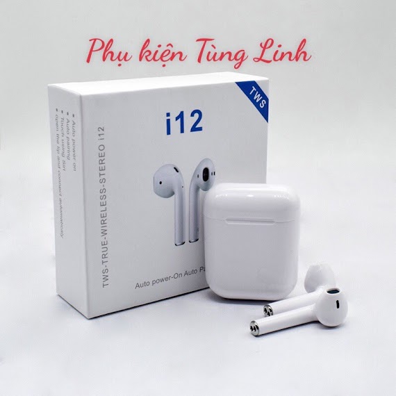 Tai Nghe I12 Tws Bluetooth 5.0 Freeship, Tai Nghe Không Dây Cảm Ứng