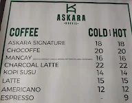 Askara Koffie menu 4