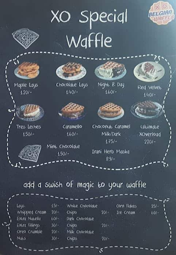 XO Belgian Waffle menu 