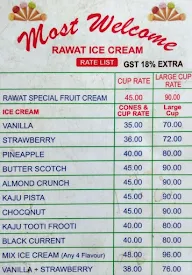 Rawat Ice Cream menu 1
