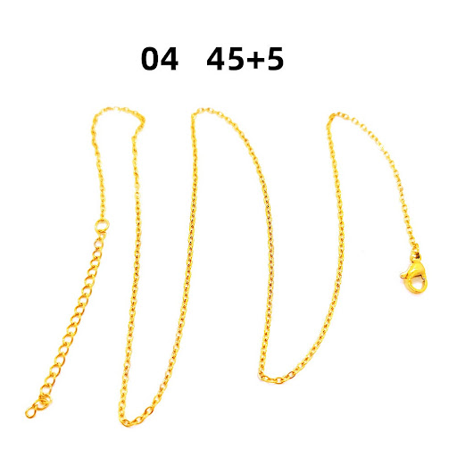 Title 3, Gold-plated Stainless Steel DIY Necklace with F...