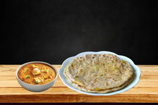 Paneer Lababdar Paratha With 2 Stuffed Aloo Paratha Mini Meal