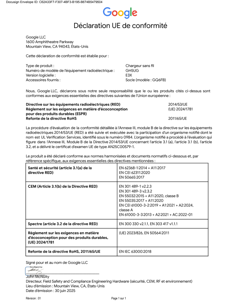 EU Declaration of Conformity