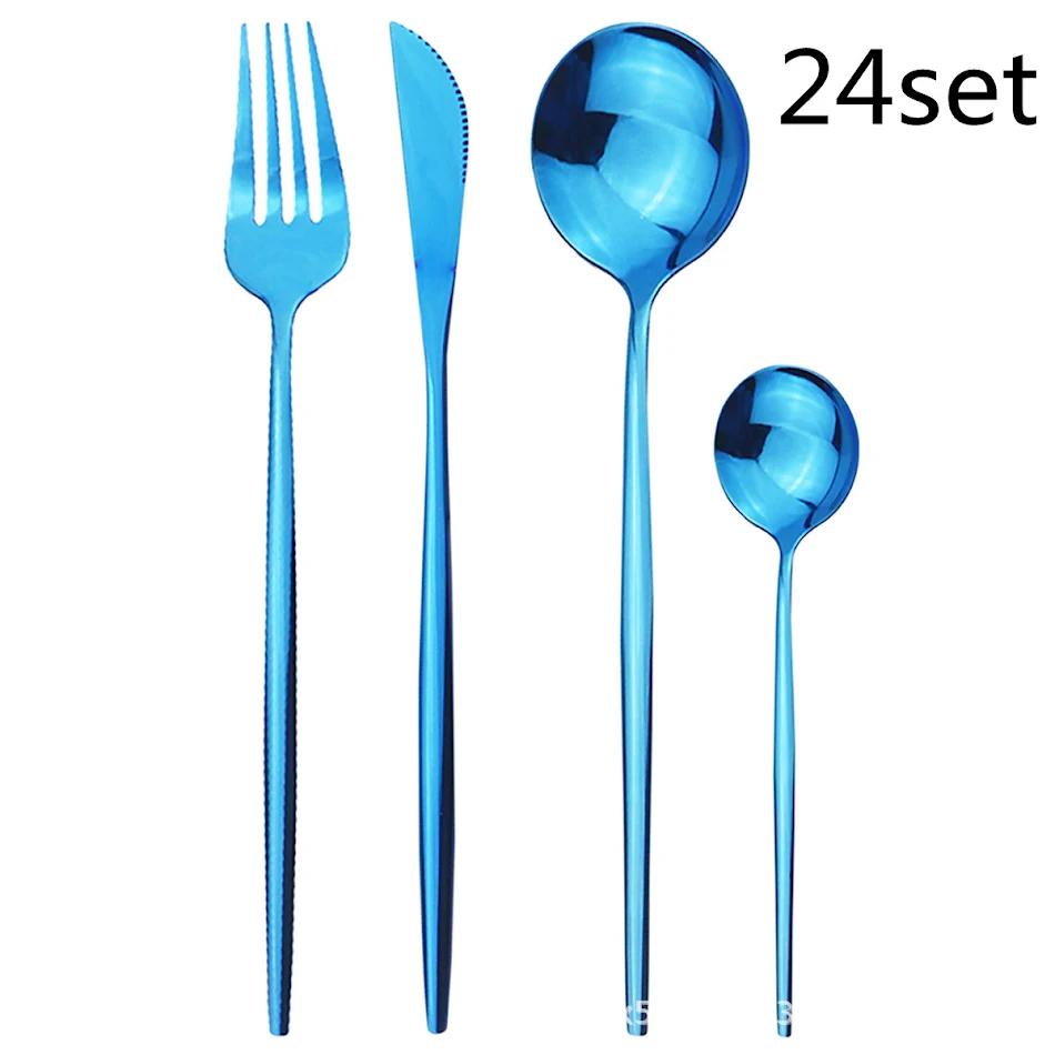 Simple Stainless Steel Steak Knife and Fork Set. Effortlessly cut through your favorite steaks with this durable and sty