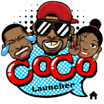 Cover Image of Baixar CoCo Launcher - Black Emoji, 3D Theme 1.2.1 APK