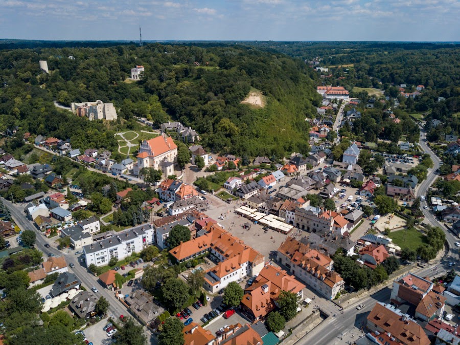 Kazimierz Dolny, widok z drona