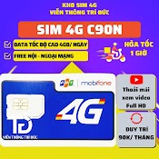 Sim 4G Mobifone C90N Data 120Gb (4Gb/Ngày) [Đầu Số 09] Sim Gọi Miễn Phí 1000 Phút Nội Mạng & 50 Phút Liên Mạng - Giá Rẻ