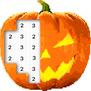 Pixel Art Halloween Color By Number  Icon