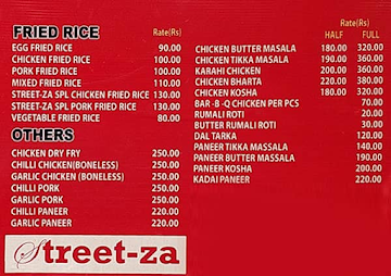 Street-Za Food Truck menu 