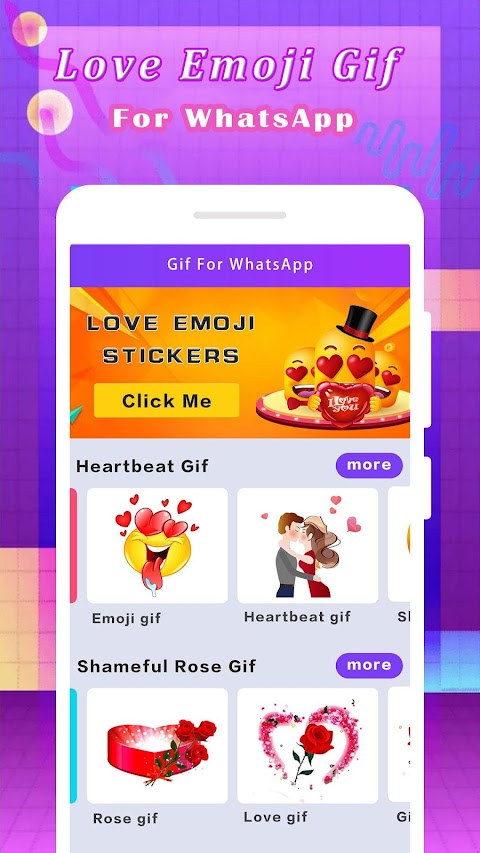 Love Emoji Gif For WhatsAppのおすすめ画像1