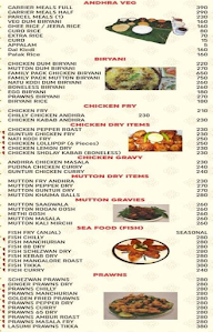 Vandana Gardenia menu 1