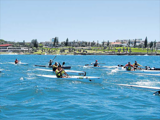 FIERCELY FOUGHT: Paddlers seen here setting off at the start of the annual Pete Marlin race last year