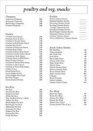 Snack Villa menu 1