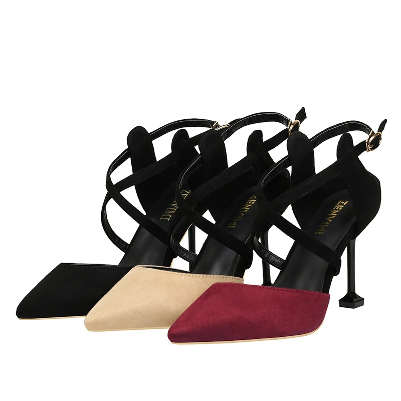 New Cross-strap High-heeled Lady Sandals Cat, offering style and comfort. Perfect for any occasion, these sandals elevat