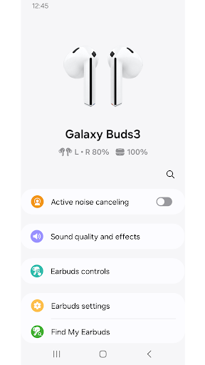 Screenshot Galaxy Buds3 Manager