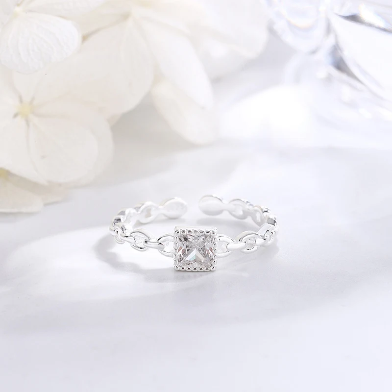 Title 2, Bague Chaîne Creuse Mode pour Femme Bijou Éléga...