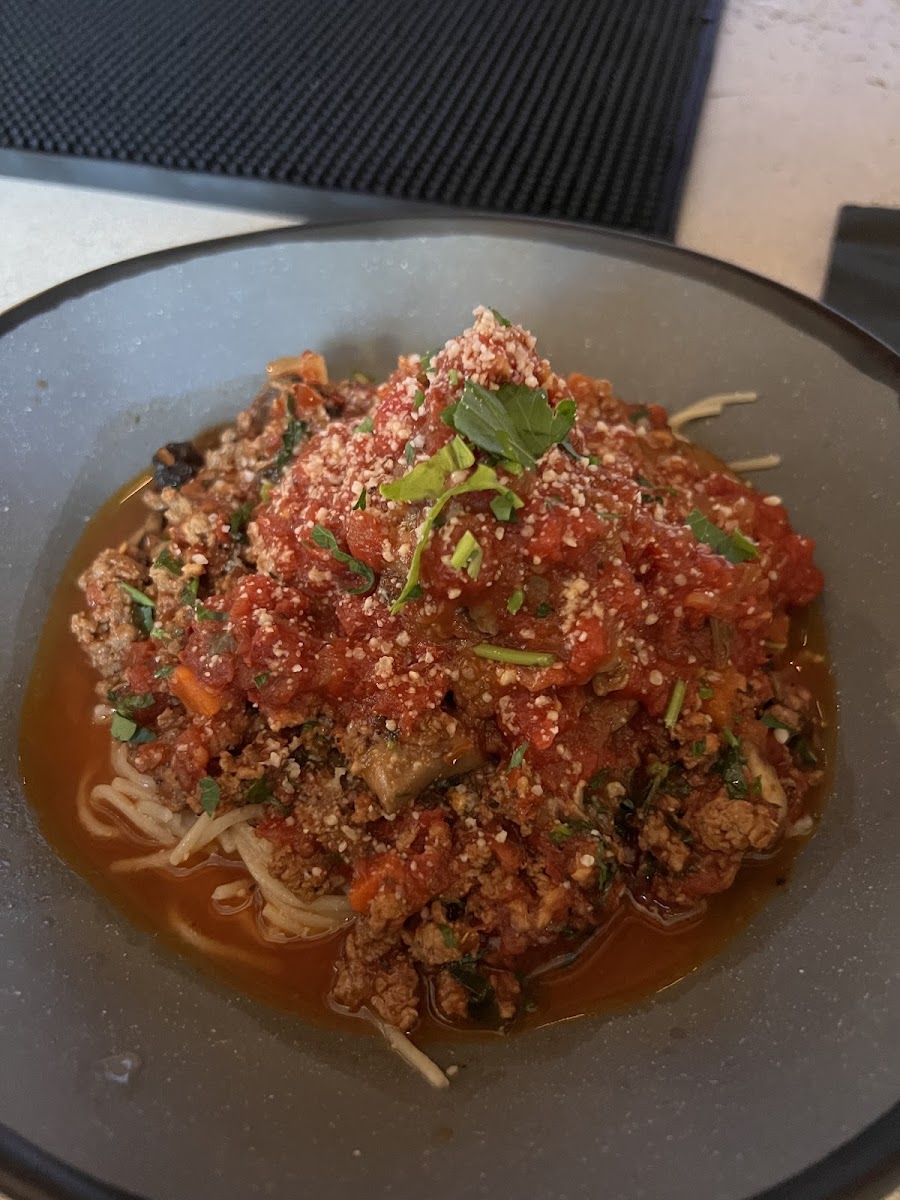 Bolognese with spaghetti