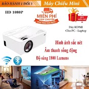 Máy Chiếu Mini, Máy Chiếu Thông Minh Koogold Đa Chức Năng. Kết Nối Trực Tiếp Điện Thoại Bằng Wifi , Siêu Nét - 1 Đổi 1