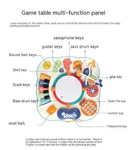 Title 9, Early Education Multifunctional Game Table Enli...
