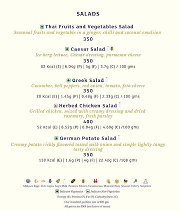 The Verandah - Holiday Inn Express & Suites menu 