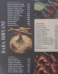 Baba Biryani menu 2