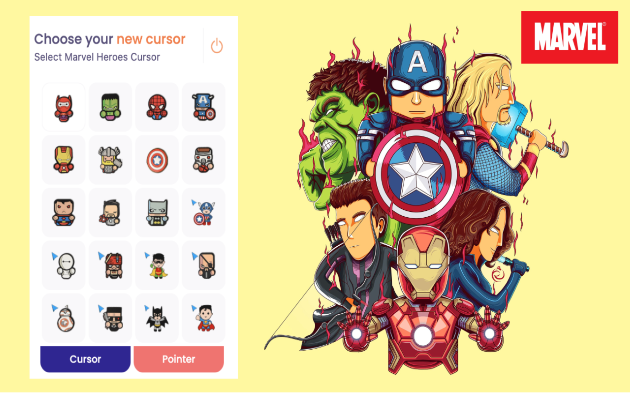 Marvel Chibi Cursor Preview image 1