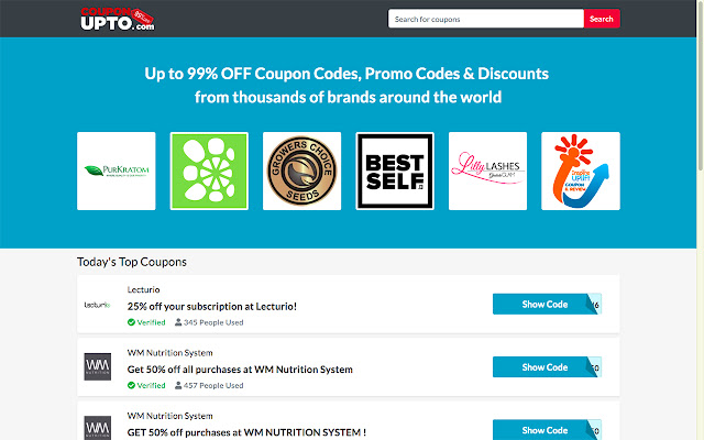 CouponUpto.com | Top Coupons & Reviews chrome extension