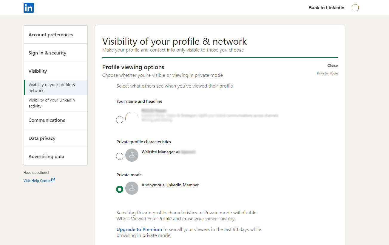 LinkedIn Mostra chi ha visualizzato il tuo profilo