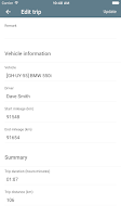 TripData Mileage Logger Screenshot