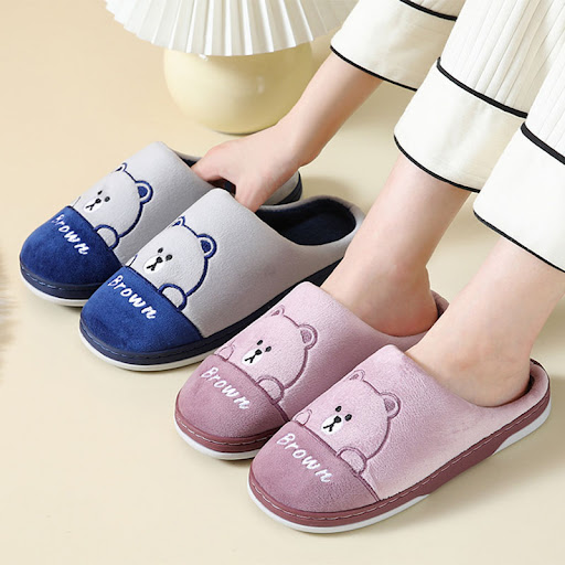 Title 7, Cute Bears Slippers Warm Winter House Shoes For...