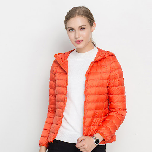 Title 4, Womens Lightweight Down Jacket Short Hooded Su...