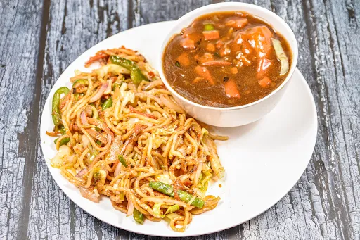 Veg Manchurian Gravy With Veg Fried Rice /Veg. Noodle Combo