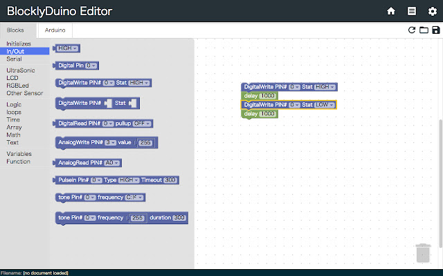 BlocklyDuino Editor chrome extension