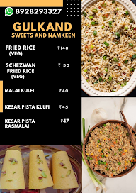 Gulkand Sweets and Namkeen menu 1