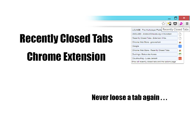 Recently Closed Tabs