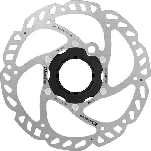 SwissStop Catalyst One Disc Rotor - 160mm - CenterLock - Silver