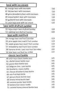 Chamunda - The Lassi Shop menu 2