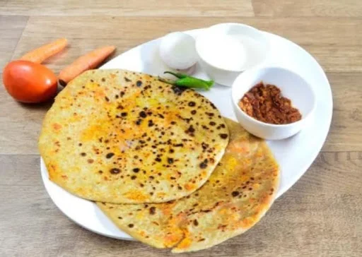 Aloo Methi Paratha (2 Pcs) With Curd & Pickle